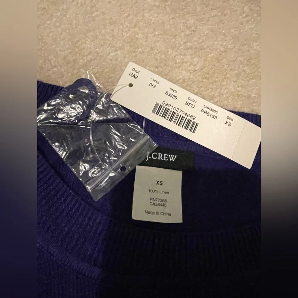 J. CREW 100% linen sweater X-small NWT